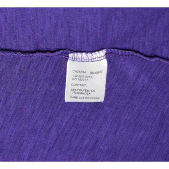 LSU Purple Wrap Open Cardigan Top Bling Blouse Glitter Rhinestones by Tail - Picture 10 of 10